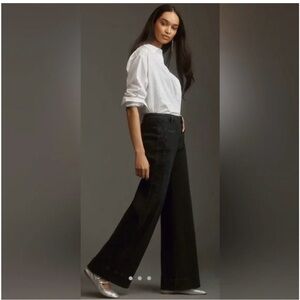 Anthropologie Maeve Wide-Leg Low Rise Trouser Jeans Size 28P